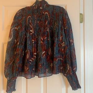 Ulla Johnson Flowing High Neck Shirt